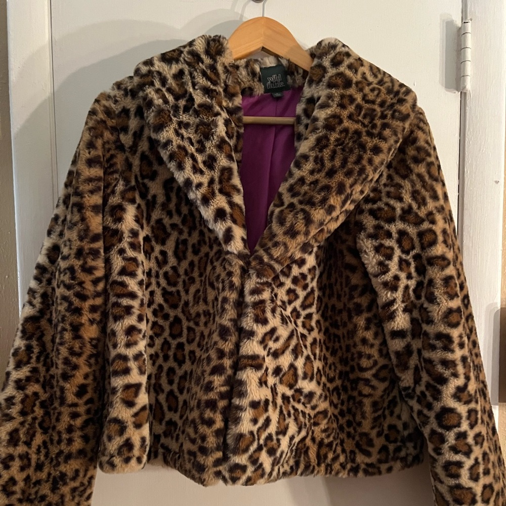 Wild Fable leopard print faux fur